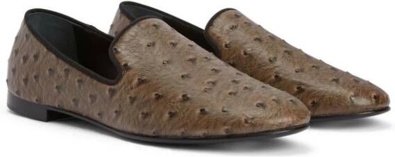 Giuseppe Zanotti Seymour leren loafers Bruin