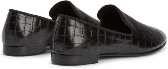 Giuseppe Zanotti Seymour leren loafers Zwart