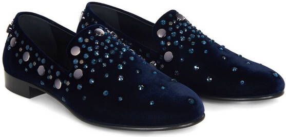 Giuseppe Zanotti Seymour loafers verfraaid met studs Blauw