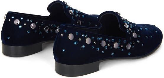 Giuseppe Zanotti Seymour loafers verfraaid met studs Blauw