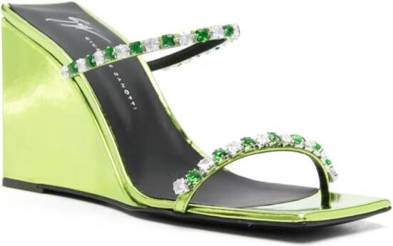 Giuseppe Zanotti Shangay sandalen met gesp Groen