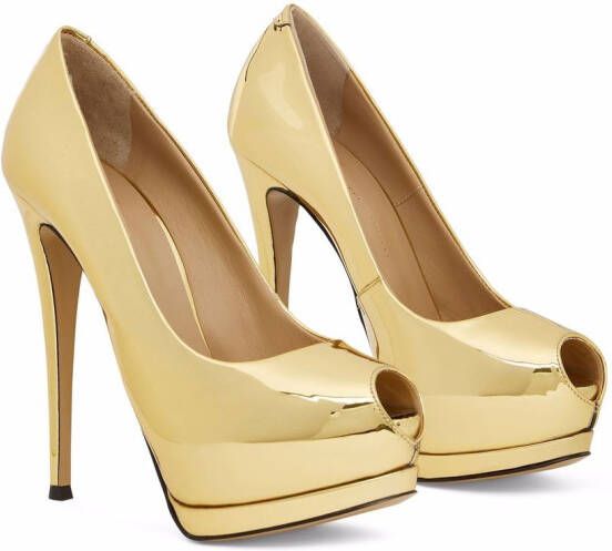 Giuseppe Zanotti Sharon pumps met open neus Goud