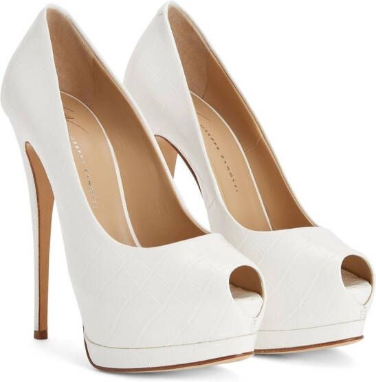 Giuseppe Zanotti Sharon pumps met open neus Wit