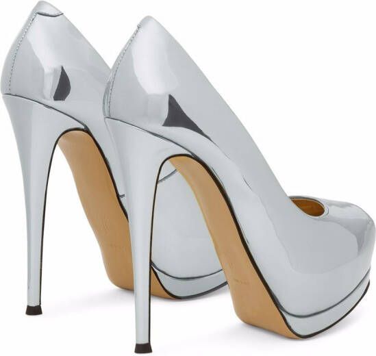 Giuseppe Zanotti Sharon pumps met open neus Zilver