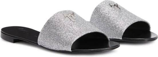 Giuseppe Zanotti Shirley sandalen met glitter Zilver