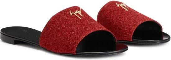 Giuseppe Zanotti Shirley sandalen met glitter Rood