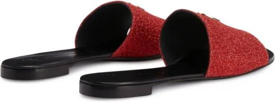Giuseppe Zanotti Shirley sandalen met glitter Rood