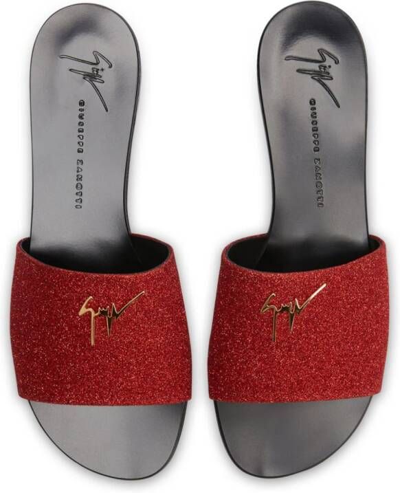 Giuseppe Zanotti Shirley sandalen met glitter Rood