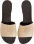 Giuseppe Zanotti Shirley slippers met geometrisch reliëf Beige - Thumbnail 4