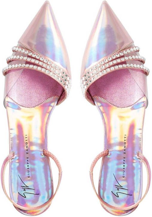 Giuseppe Zanotti Slingback pumps verfraaid met stras Roze