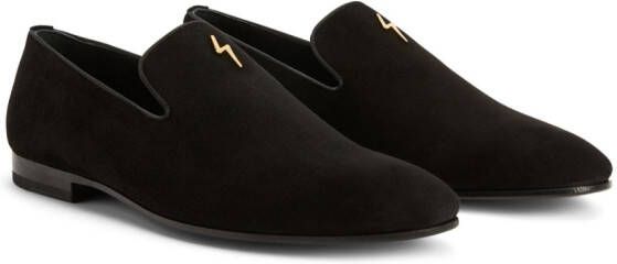 Giuseppe Zanotti Suède loafers Zwart