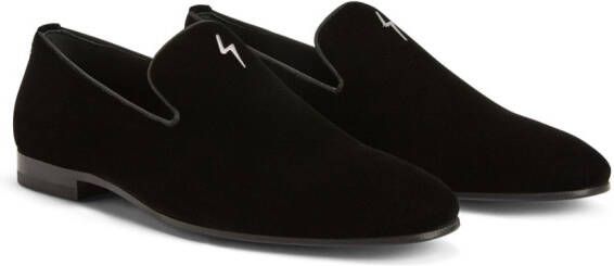 Giuseppe Zanotti Fluwelen loafers Zwart