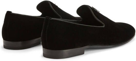 Giuseppe Zanotti Fluwelen loafers Zwart