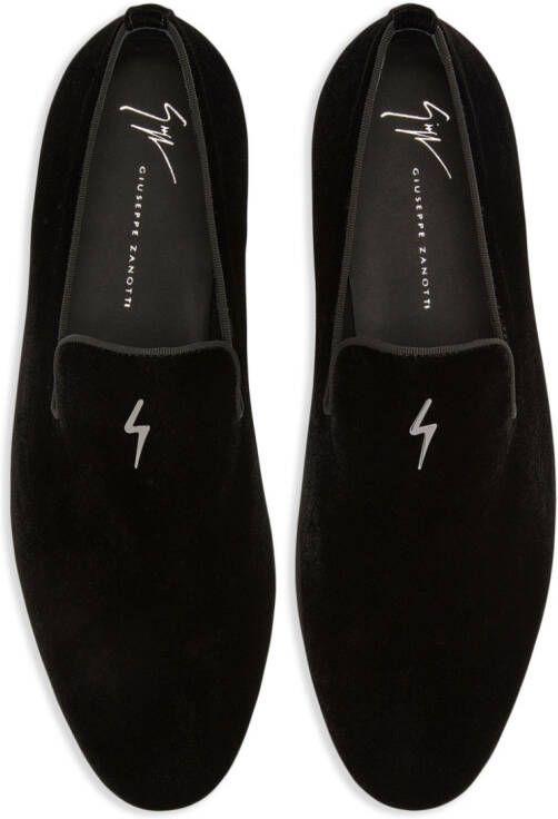 Giuseppe Zanotti Fluwelen loafers Zwart