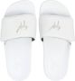 Giuseppe Zanotti Slippers met klittenband Wit - Thumbnail 4