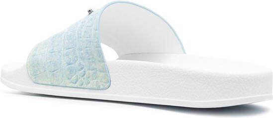 Giuseppe Zanotti Slippers met logo Blauw