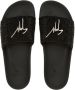 Giuseppe Zanotti Slippers met logoplakkaat Zwart - Thumbnail 4