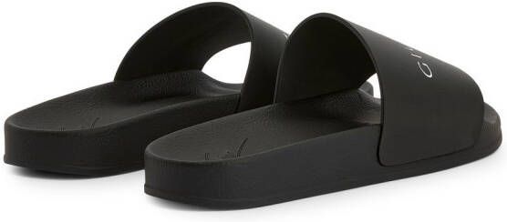 Giuseppe Zanotti Slippers met logoprint Zwart