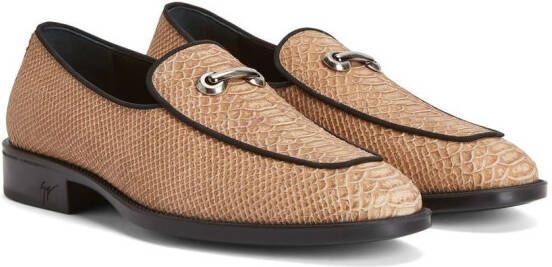 Giuseppe Zanotti Leren loafers Bruin