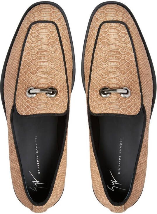 Giuseppe Zanotti Leren loafers Bruin