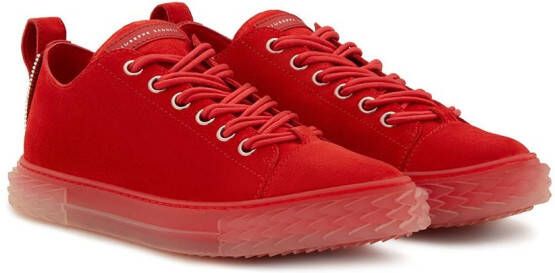Giuseppe Zanotti Sneakers met geribbelde zool Rood