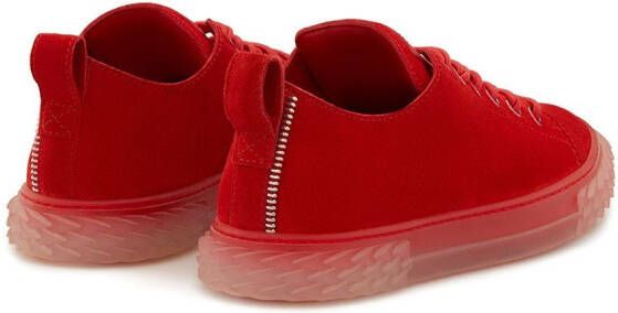 Giuseppe Zanotti Sneakers met geribbelde zool Rood