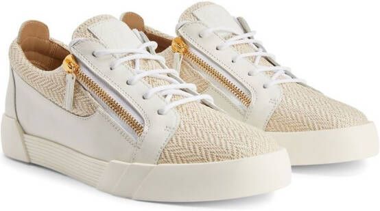 Giuseppe Zanotti Sneakers met geweven vlakken Wit
