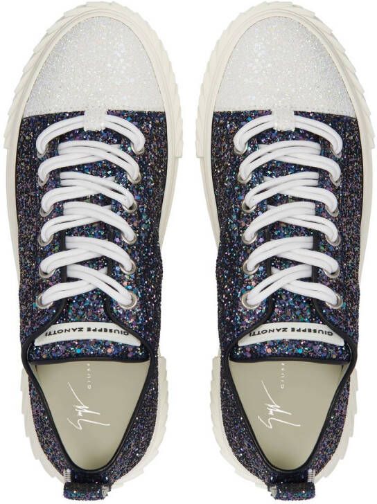 Giuseppe Zanotti Sneakers met glitter Zwart