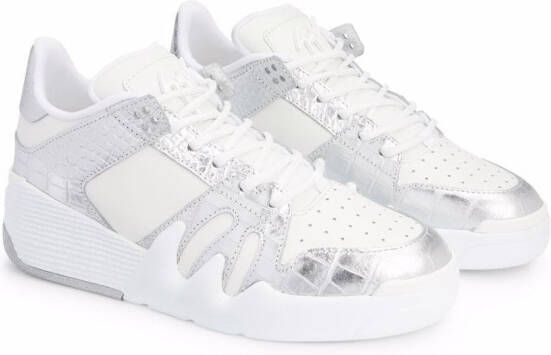 Giuseppe Zanotti Sneakers met krokodillenleer-effect Wit