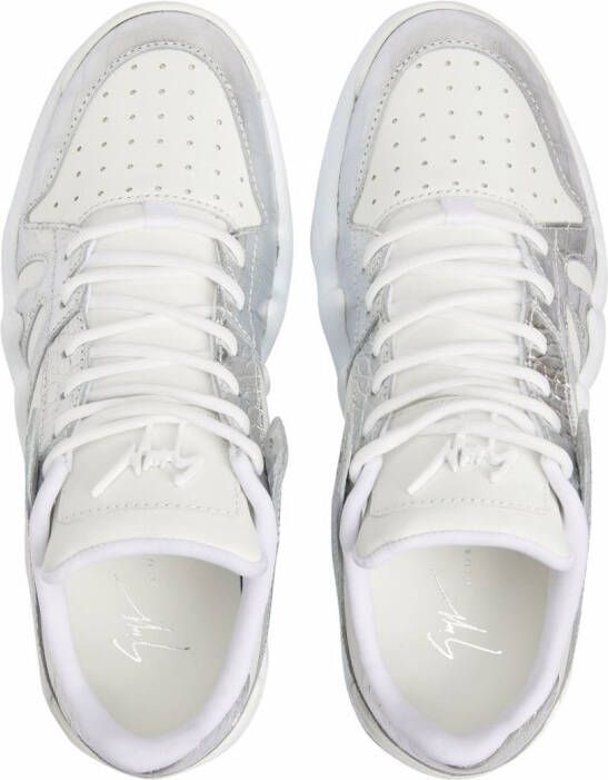 Giuseppe Zanotti Sneakers met krokodillenleer-effect Wit