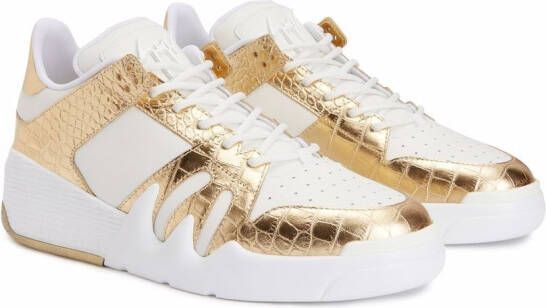 Giuseppe Zanotti Sneakers met krokodillenleer-effect Wit