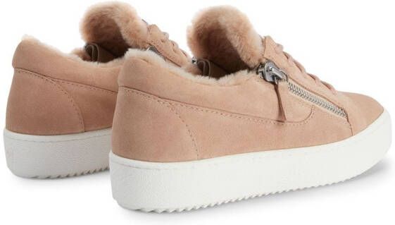 Giuseppe Zanotti Sneakers met lammy afwerking Roze