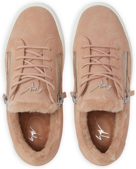 Giuseppe Zanotti Gail sneakers met lammy afwerking Roze
