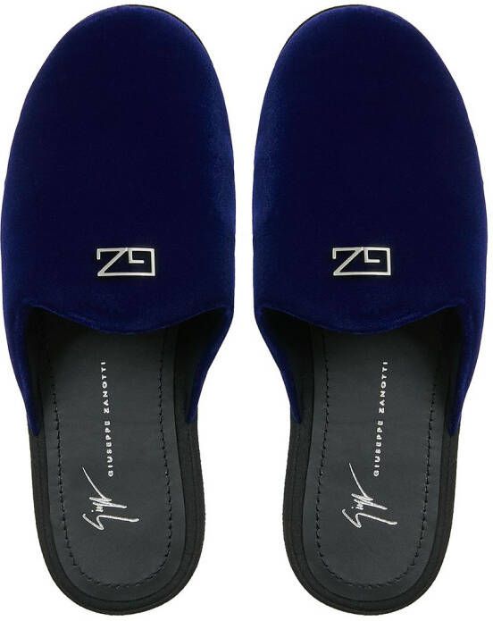 Giuseppe Zanotti Sneakers met logoplakkaat Blauw