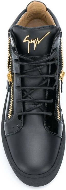 Giuseppe Zanotti Sneakers met rits aan zijkant Zwart