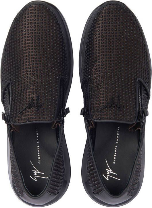 Giuseppe Zanotti Sneakers met studs Bruin