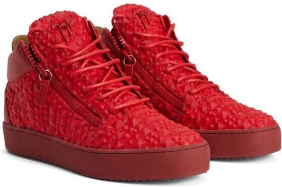 Giuseppe Zanotti Sneakers met studs Rood