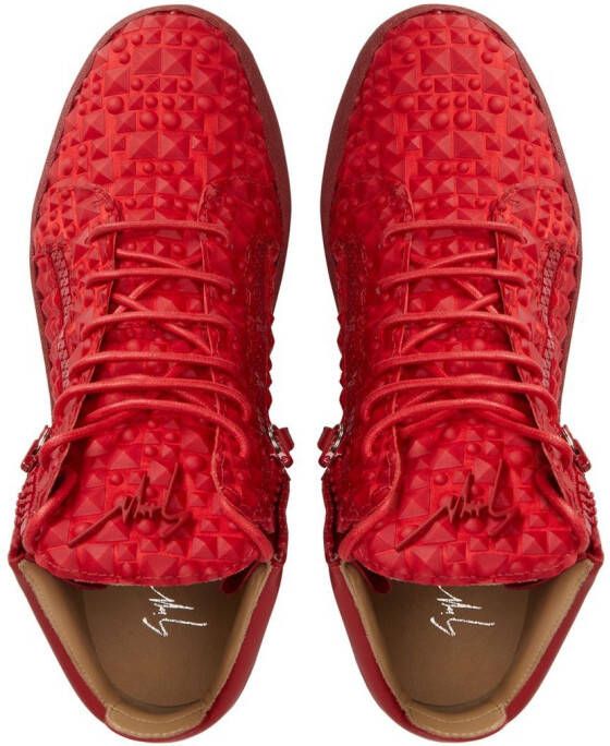 Giuseppe Zanotti Sneakers met studs Rood