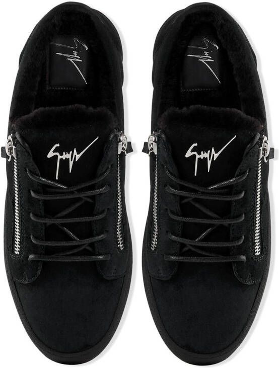 Giuseppe Zanotti Sneakers met zijrits Zwart