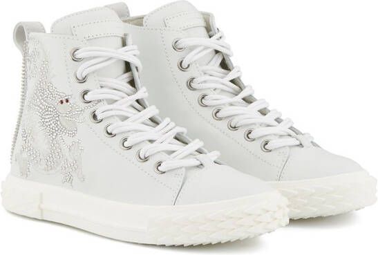 Giuseppe Zanotti Sneakers verfraaid met kristallen Wit