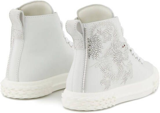 Giuseppe Zanotti Sneakers verfraaid met kristallen Wit