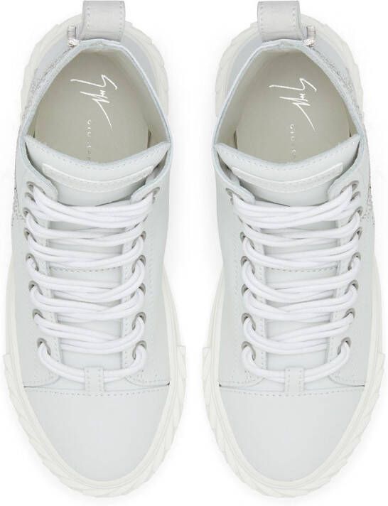 Giuseppe Zanotti Sneakers verfraaid met kristallen Wit