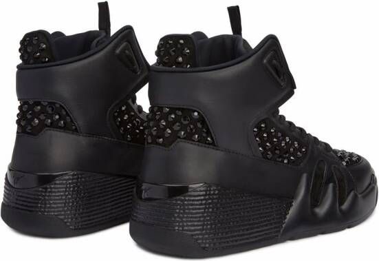 Giuseppe Zanotti Sneakers verfraaid met kristallen Zwart