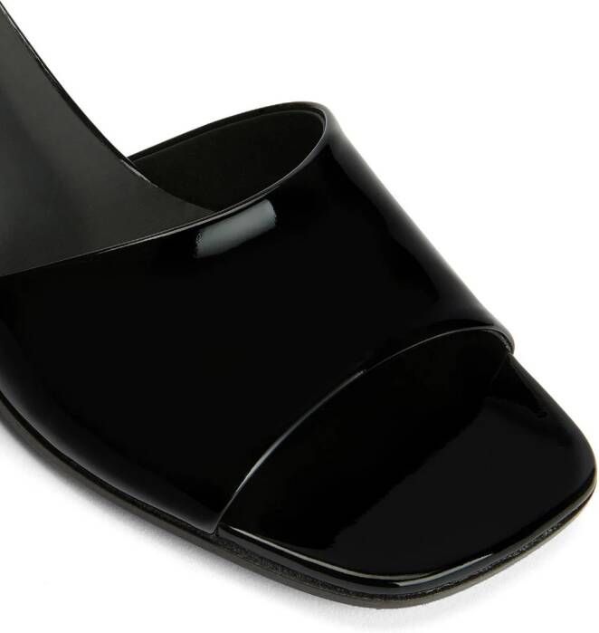 Giuseppe Zanotti Solhene leren muiltjes Zwart