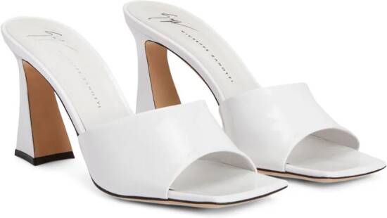 Giuseppe Zanotti 85 mm Solhene leren sandalen Wit