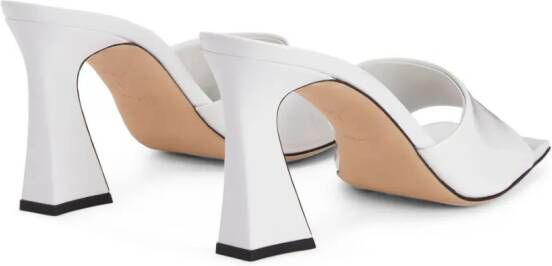 Giuseppe Zanotti 85 mm Solhene leren sandalen Wit
