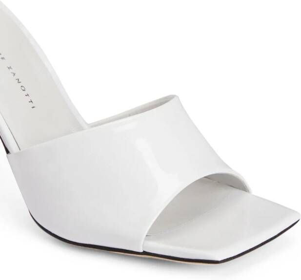 Giuseppe Zanotti 85 mm Solhene leren sandalen Wit