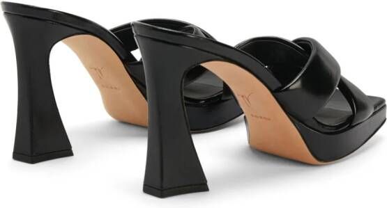 Giuseppe Zanotti Stacee 85mm leren muiltjes Zwart