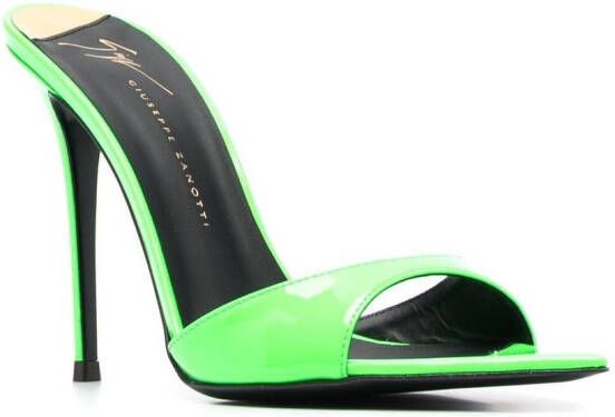 Giuseppe Zanotti Muiltjes met stilettohak Groen