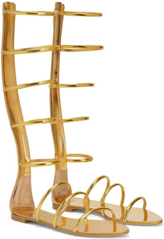 Giuseppe Zanotti Super Intrigo gladiator sandalen Goud